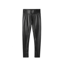 2021 Ladies' Sexy Wear High Waist Waterproof Fashion Black Pu Leather Pants For Women Bottom